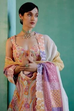 Mishru Poppy Floral Embellished Lehenga Set -Echo Clohting Shop 190923mu05 4