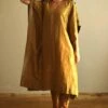 Shorshe Antique Gold Tissue Kaftan