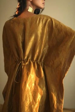 Shorshe Antique Gold Tissue Kaftan 9 Shorshe Antique Gold Tissue Kaftan -Echo Clohting Shop 1910s1 5