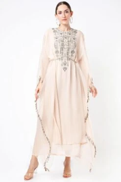 Payal Singhal Beige Embellished Kaftan