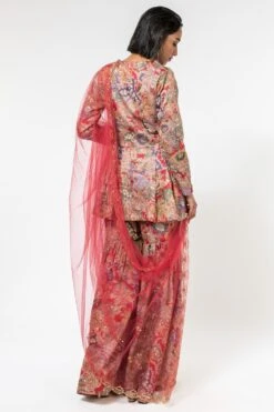 Aisha Rao Lavender Floral Printed Sharara Set -Echo Clohting Shop 191ar7 5 1
