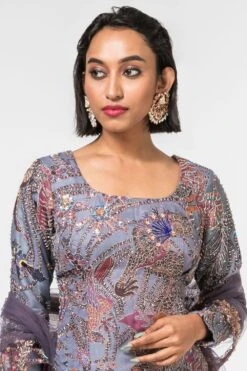 Aisha Rao Lilac Tropical Printed Sharara Set -Echo Clohting Shop 191ar9 4