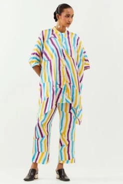 Inca Illusion Stripe Poncho