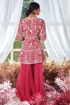 Devika Bhayana Fuschia Beadwork Sharara Set 5 Devika Bhayana Fuschia Beadwork Sharara Set -Echo Clohting Shop 193db11 3