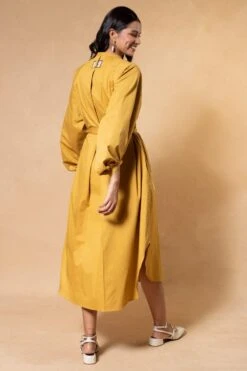 GRAINE Mustard Doodle Embroidery Dress -Echo Clohting Shop 19423gra3 5
