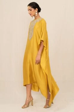 Jayanti Reddy Yellow Zardosi Embroidered Kaftan -Echo Clohting Shop 19523jr4 3