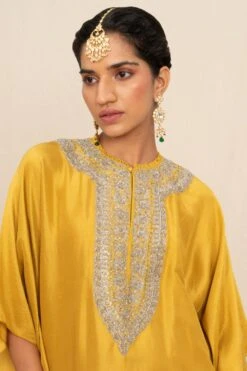 Jayanti Reddy Yellow Zardosi Embroidered Kaftan -Echo Clohting Shop 19523jr4 4