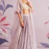 Ridhi Mehra Lilac Pleated Lehenga & Cape Set