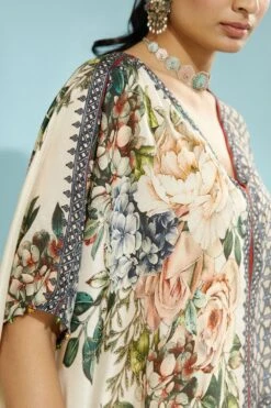Rajdeep Ranawat Beige Floral Printed Kaftan -Echo Clohting Shop 197rr38 5