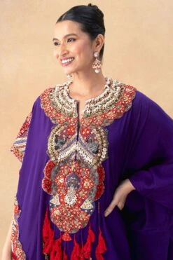 Anamika Khanna Purple Embellished Kaftan Set -Echo Clohting Shop 19923ak5 4