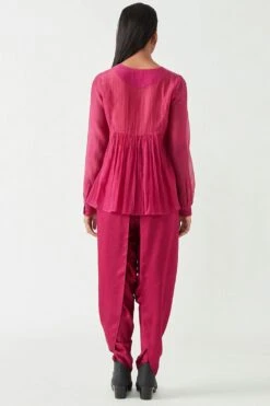 Payal Pratap Round Neck Fuchsia Top -Echo Clohting Shop 1vr 16a 5