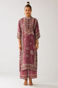 Rajdeep Ranawat Vintage Rose Ghazala Floral Tunic