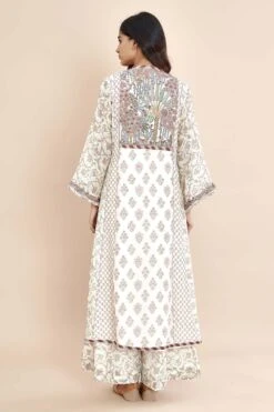 Sunira Designs Pale Pink Printed Flared Pants -Echo Clohting Shop 2010 08 4