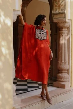 Avacara Red Marodi Work Kaftan Set -Echo Clohting Shop 201023ap2 2