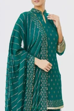 Nakul Sen Emerald Chiffon Sequin Bandhni Sharara -Echo Clohting Shop 2012ense 0094833 4