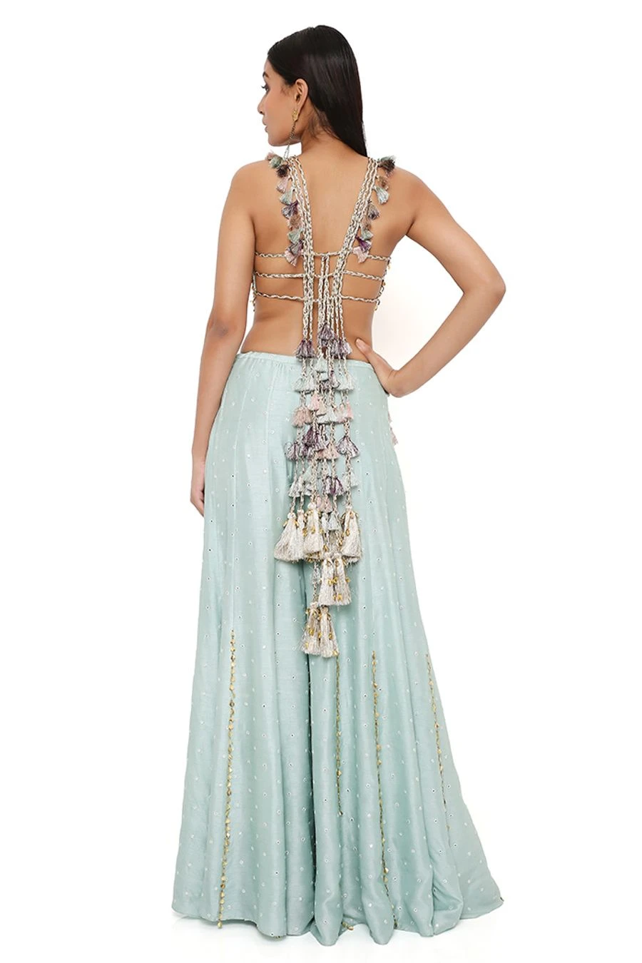 Payal Singhal Powder Blue Embroidered Sharara Set 6 Payal Singhal Powder Blue Embroidered Sharara Set - Image 6