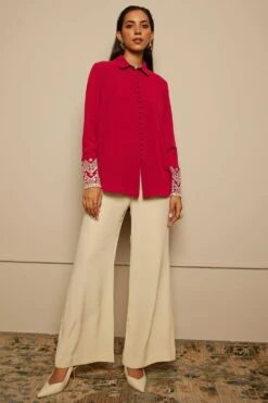 PATINE Hot Pink Silk Georgette Shirt