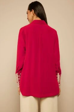 PATINE Hot Pink Silk Georgette Shirt -Echo Clohting Shop 204pa22 4