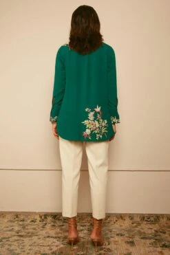 PATINE Emerald Green Embroidered Shirt -Echo Clohting Shop 204pa4 4