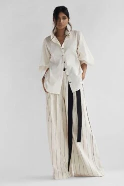 Chola White Lantern Sleeve Shirt