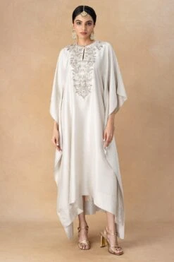 Jayanti Reddy Beige Zardosi Embellished Kaftan