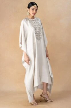 Jayanti Reddy Beige Zardosi Embellished Kaftan -Echo Clohting Shop 20723jr13 3