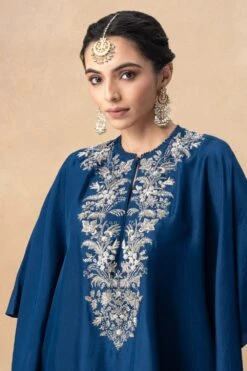 Jayanti Reddy Blue Zardosi Embellished Kaftan -Echo Clohting Shop 20723jr6 4