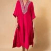 Jayanti Reddy Red Zardosi Embroidered Kaftan