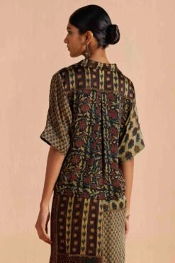 Sunira Designs Green Mrida Crop Shirt -Echo Clohting Shop 211023sm27 3