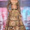 Aisha Rao Antique Gold Embellished Lehenga Set