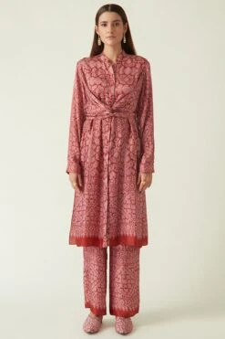 Payal Pratap Red Ruteng Printed Pants