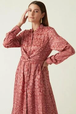 Payal Pratap Red Ruteng Printed Pants -Echo Clohting Shop 2111ppj4 3