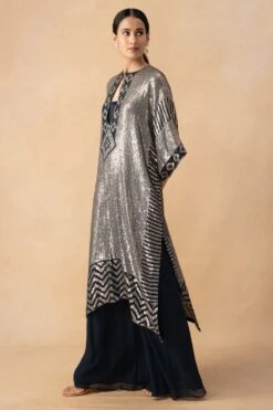 Nakul Sen Blue Embellished Kaftan Set -Echo Clohting Shop 21123ns4 3