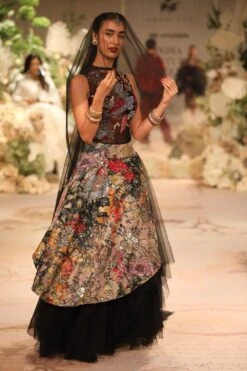 Varun Bahl Black Embellished Lehenga Set -Echo Clohting Shop 21923vb16 3