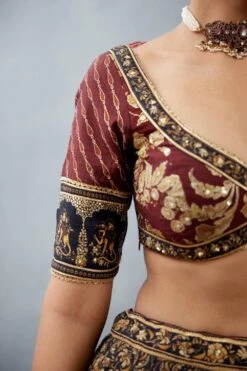 Torani Jet Black Bhagalpuri Printed Lehenga Set -Echo Clohting Shop 2202ti03 5