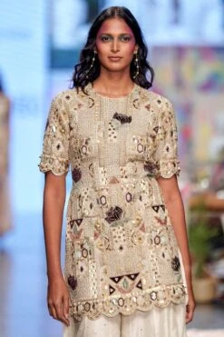 Payal Singhal Off White Embellished Sharara Set 10 Payal Singhal Off White Embellished Sharara Set -Echo Clohting Shop 2212ps03 5