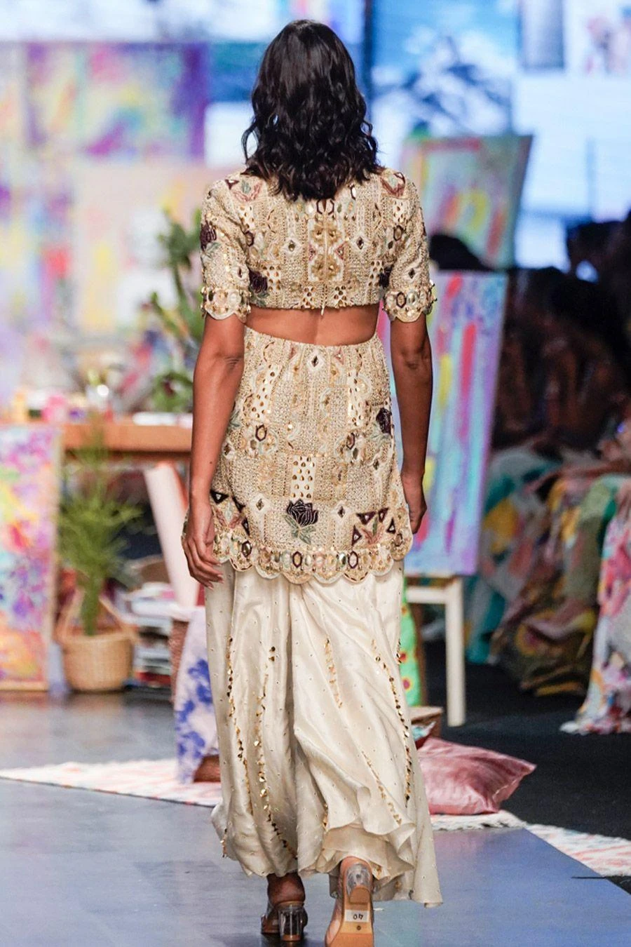 Payal Singhal Off White Embellished Sharara Set 6 Payal Singhal Off White Embellished Sharara Set - Image 6