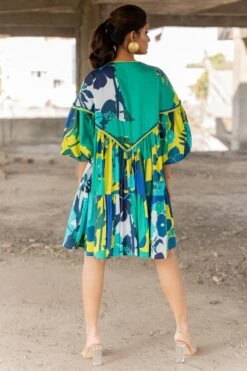 Pooja Keyur Blue Paradise Dress -Echo Clohting Shop 222pok4 5