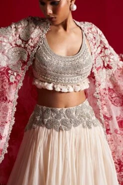 Bhumika Sharma Ivory Paisely Embroidered Lehenga Set -Echo Clohting Shop 22323bs2 3