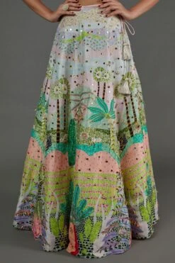 Payal Singhal Pink Tropical Printed Lehenga Set -Echo Clohting Shop 22323ps33 3