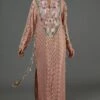 Payal Singhal Rose Pink Ikat Benarasi Kaftan