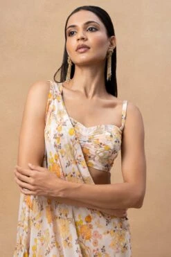 Arpita Mehta Orange Floral Printed Gharara Set -Echo Clohting Shop 23623ams11 4