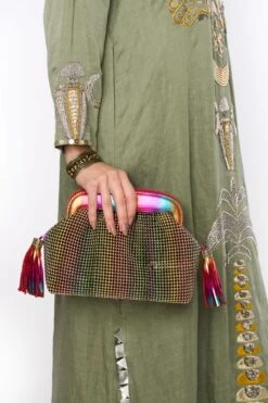 Heirloom By Rara Avis Sage Green Hamsa Embroidered Column Dress -Echo Clohting Shop 23rh48 3