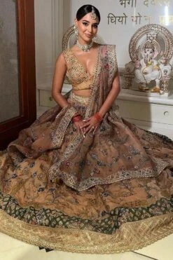 Archana Jaju Rose Kalamkari Lehenga Set