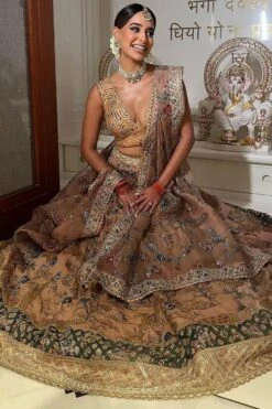 Archana Jaju Rose Kalamkari Lehenga Set -Echo Clohting Shop 2411ajc10 3