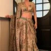 Archana Jaju Kalamkari Lehenga Set With Aari Details