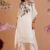 Varun Bahl Pret White Floral Embellished Kaftan Set