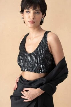431-88 By Shweta Kapur Black Shivi Blouse