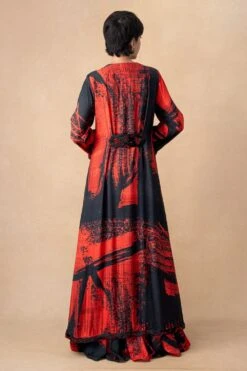 Nikita Mhaisalkar Red & Black Abstract Printed Kurta Set -Echo Clohting Shop 251023nm11 5