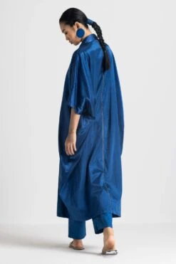 Three Electric Blue V-neck Kaftan -Echo Clohting Shop 251023tw28 3